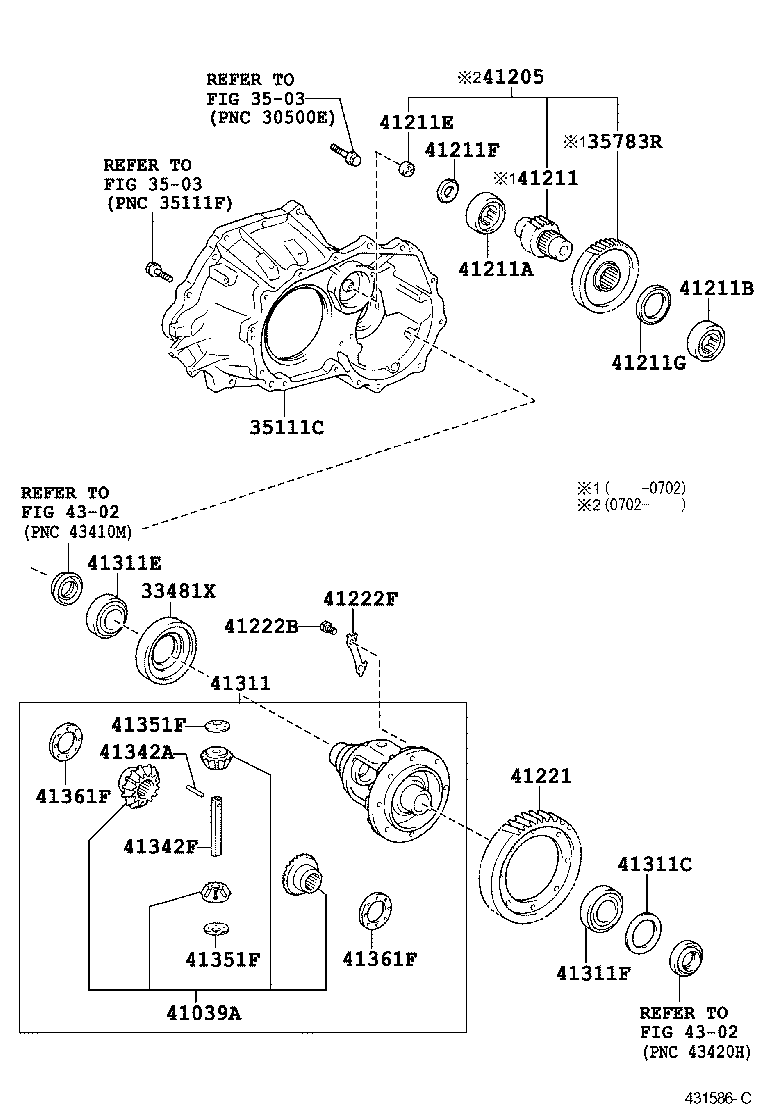  YARIS |  FRONT AXLE HOUSING DIFFERENTIAL