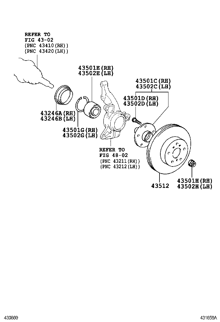  ES240 350 |  FRONT AXLE HUB