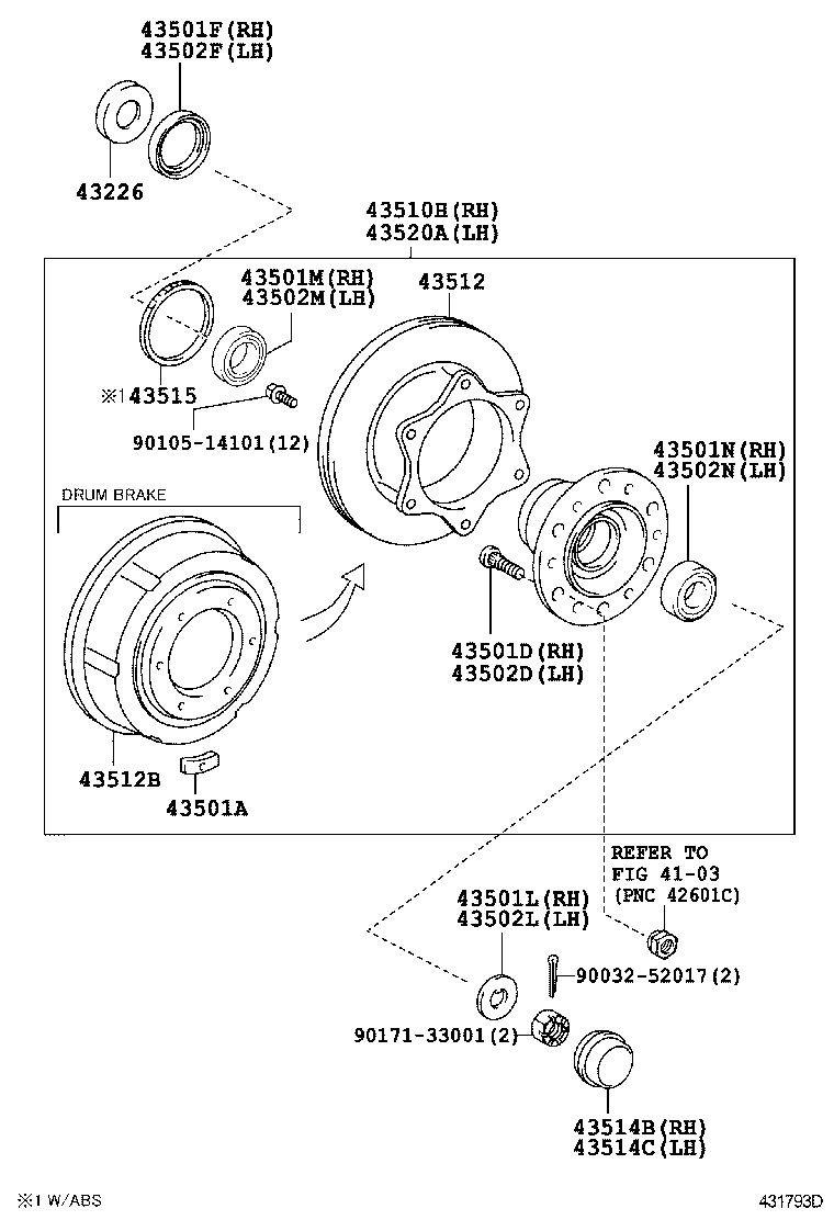  DYNA |  FRONT AXLE HUB