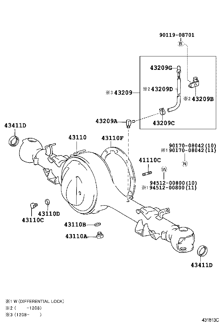  LAND CRUISER 70 |  FRONT AXLE HOUSING DIFFERENTIAL