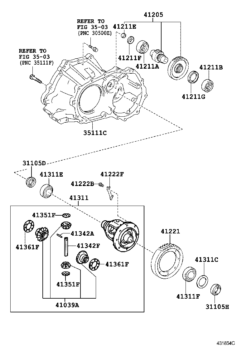  COROLLA CHINA |  FRONT AXLE HOUSING DIFFERENTIAL