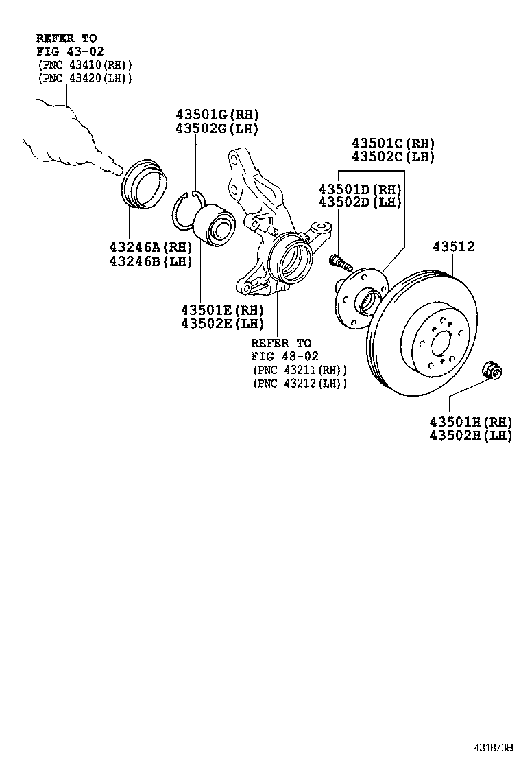  HIGHLANDER KLUGER |  FRONT AXLE HUB