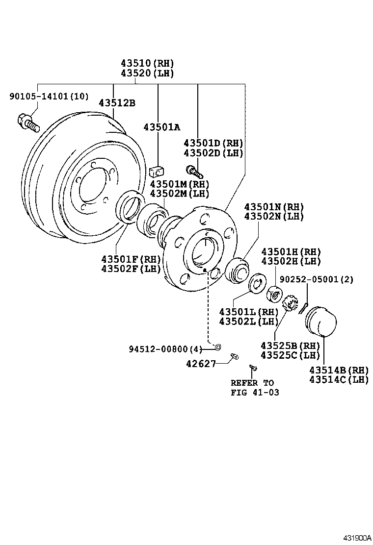  COASTER |  FRONT AXLE HUB