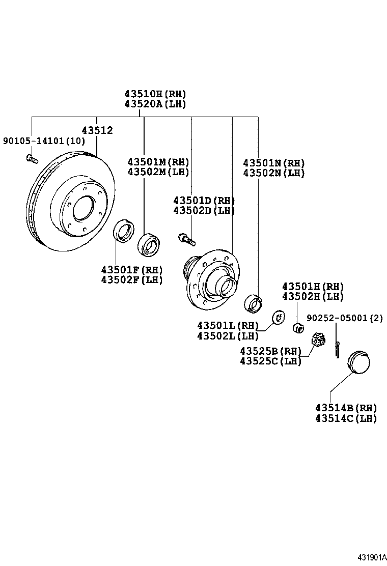  COASTER |  FRONT AXLE HUB