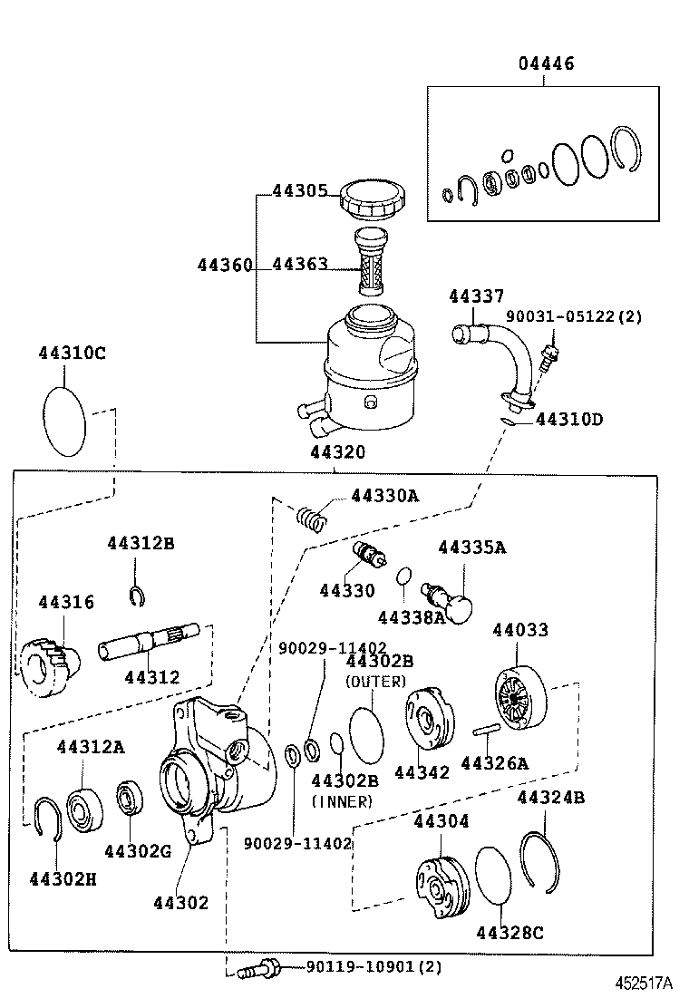  DYNA |  VANE PUMP RESERVOIR POWER STEERING