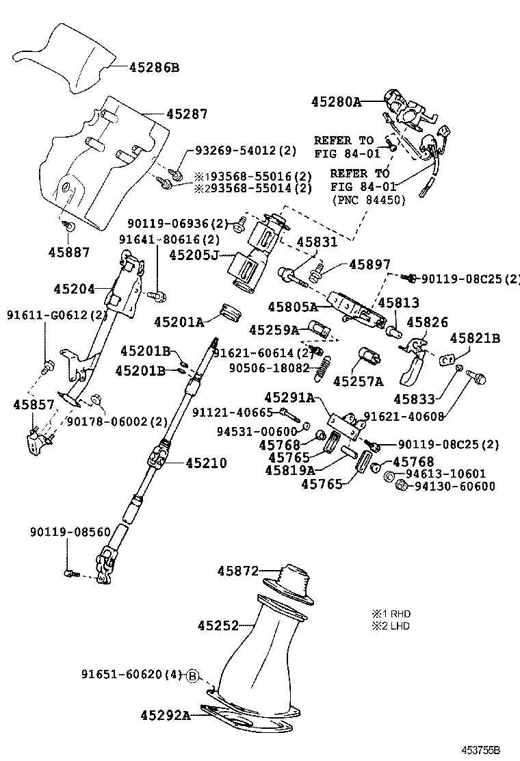  DYNA |  STEERING COLUMN SHAFT