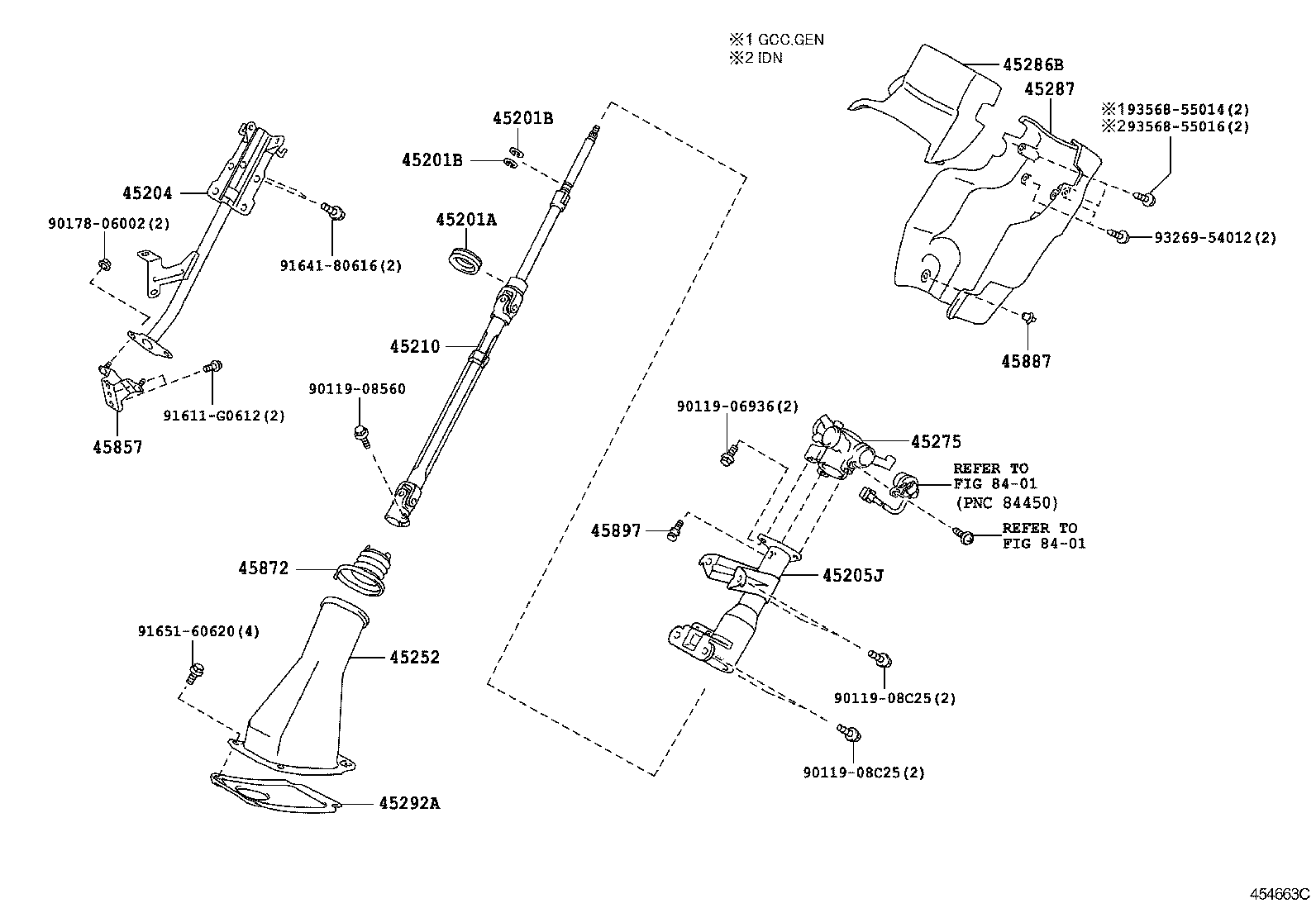  DYNA |  STEERING COLUMN SHAFT