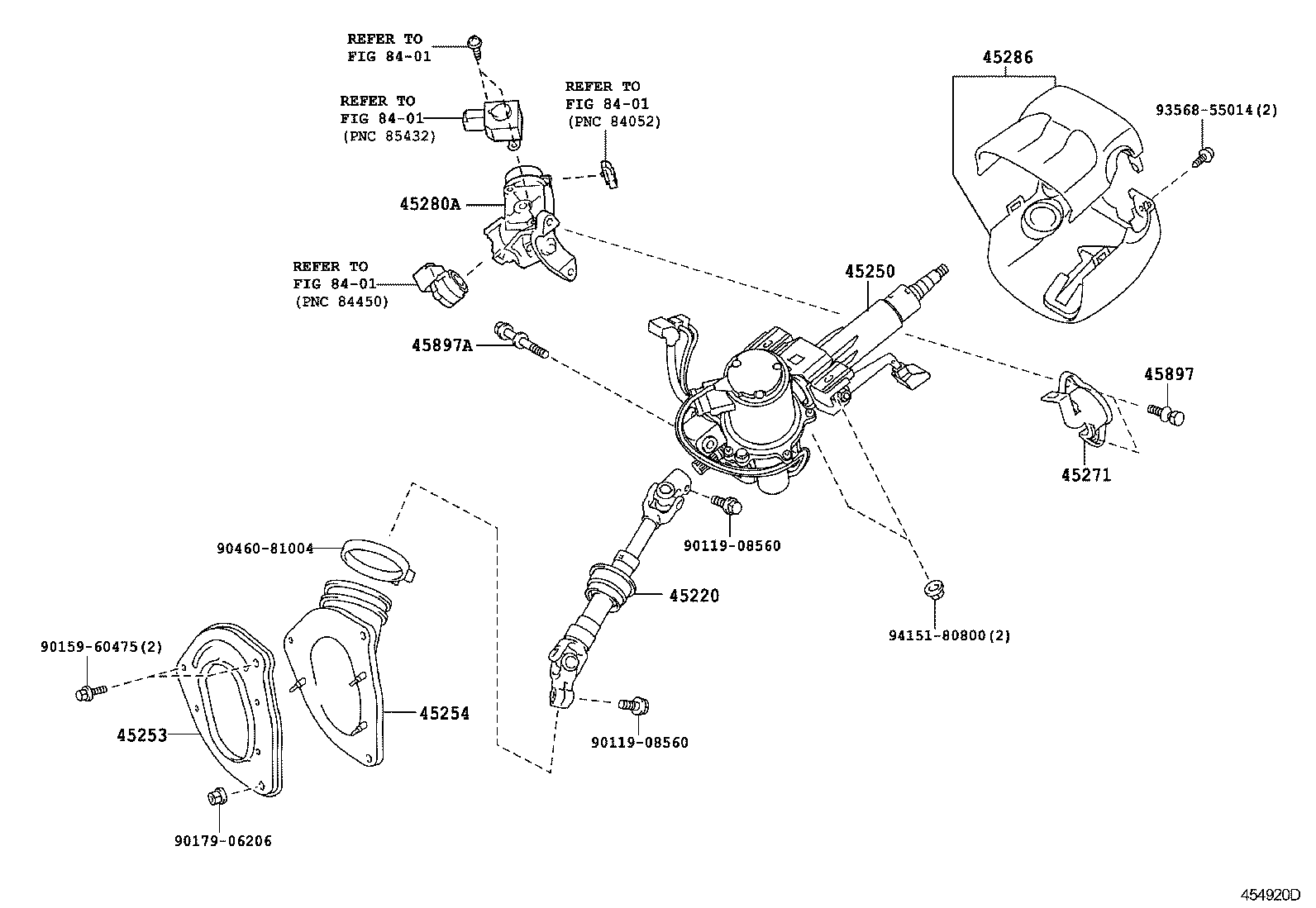  HIGHLANDER KLUGER |  STEERING COLUMN SHAFT