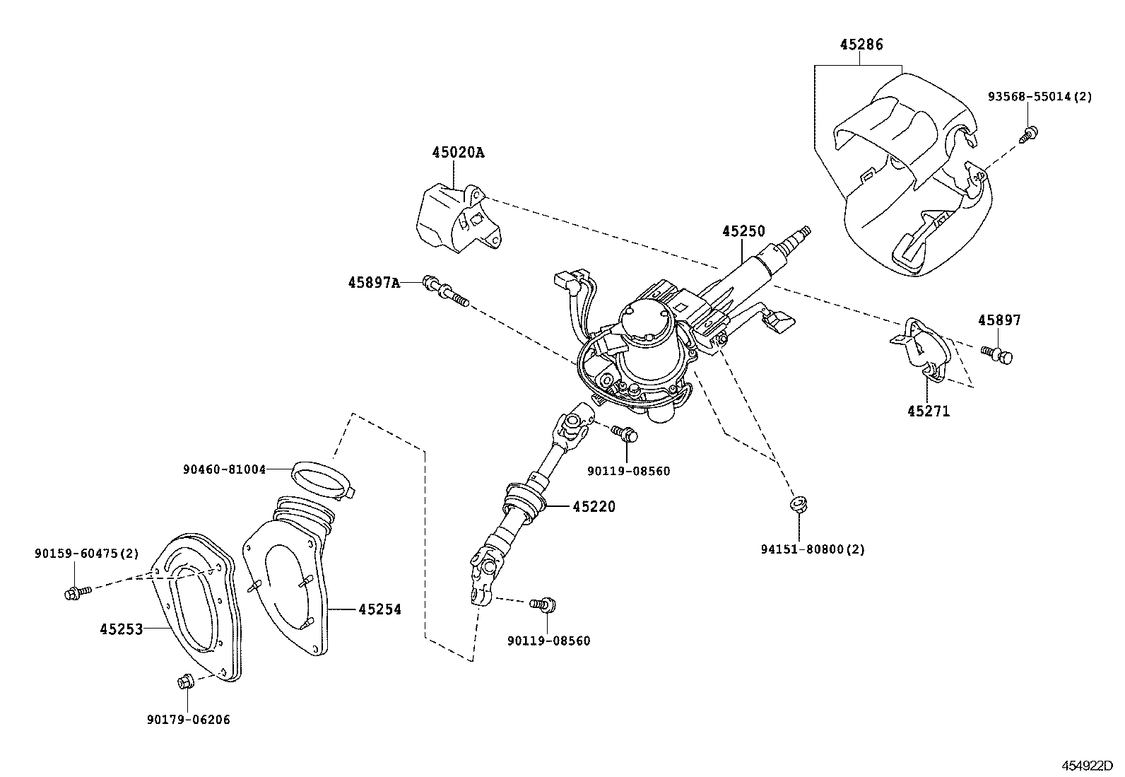  HIGHLANDER KLUGER |  STEERING COLUMN SHAFT