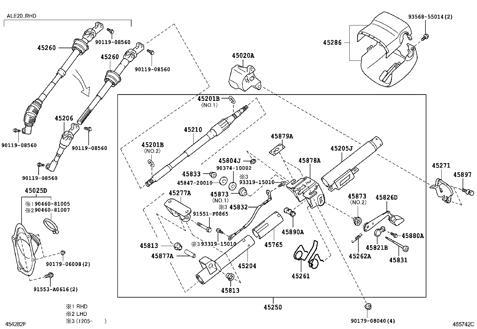  IS250 350 2 D |  STEERING COLUMN SHAFT