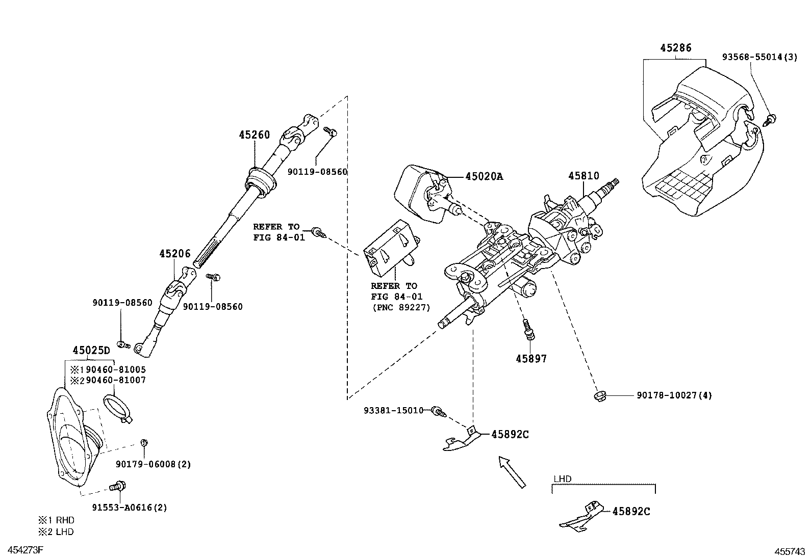  IS250 350 2 D |  STEERING COLUMN SHAFT
