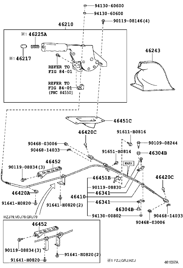  LAND CRUISER 70 |  PARKING BRAKE CABLE