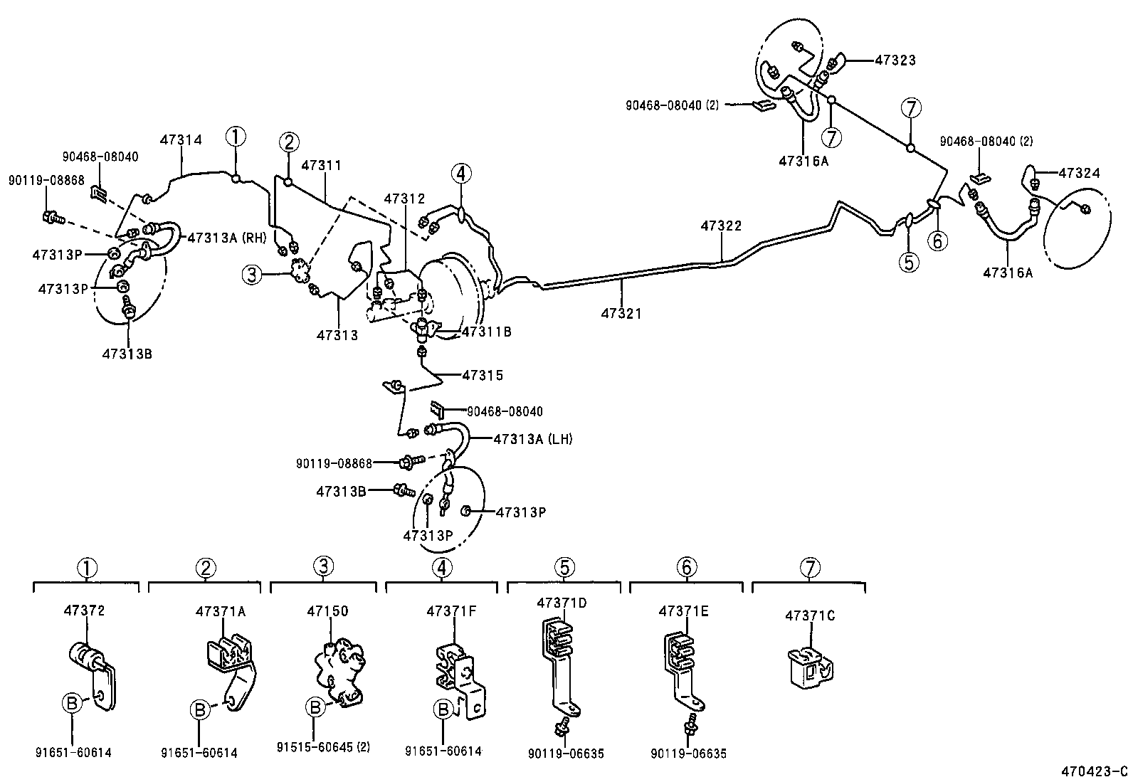  COROLLA |  BRAKE TUBE CLAMP