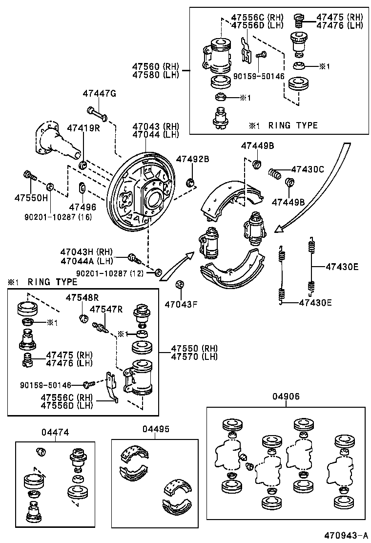  COASTER |  REAR DRUM BRAKE WHEEL CYLINDER BACKING PLATE