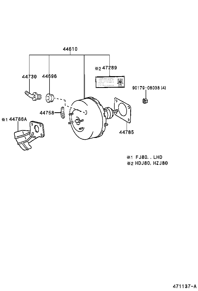  LAND CRUISER 80 |  BRAKE BOOSTER VACUUM TUBE