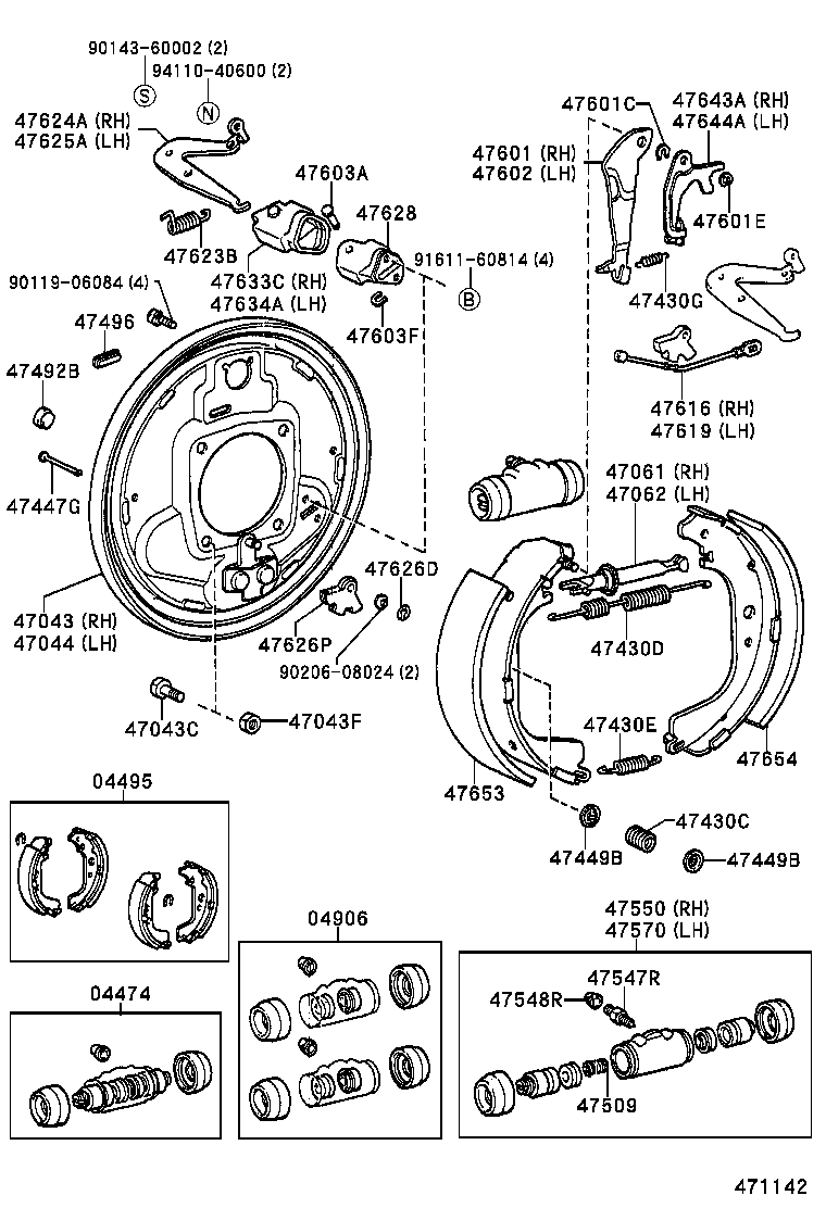  LAND CRUISER 80 |  REAR DRUM BRAKE WHEEL CYLINDER BACKING PLATE