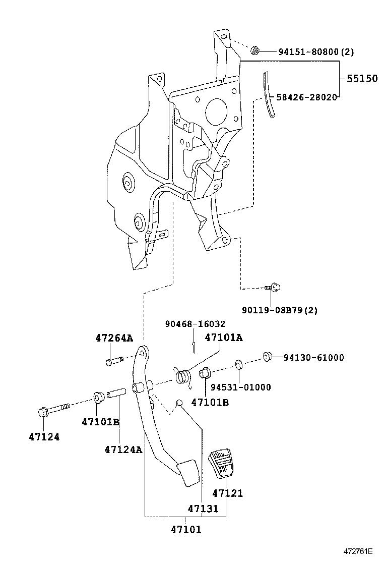  DYNA |  BRAKE PEDAL BRACKET