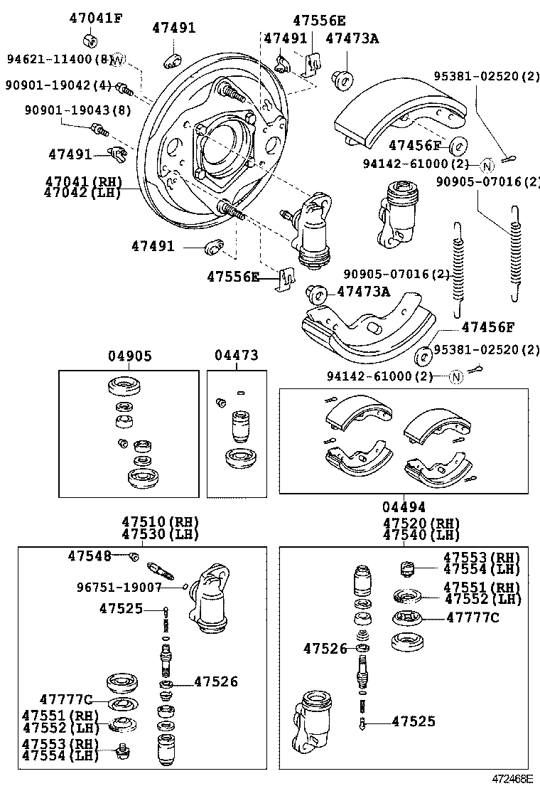  DYNA |  FRONT DRUM BRAKE WHEEL CYLINDER BACKING PLATE