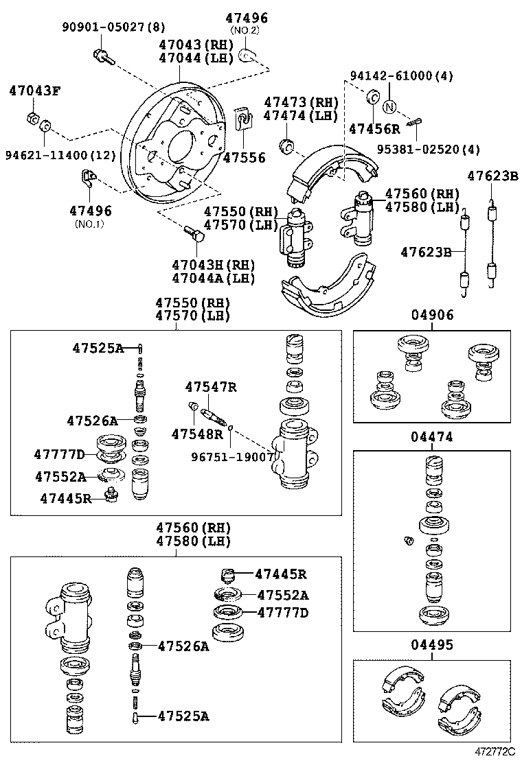  DYNA |  REAR DRUM BRAKE WHEEL CYLINDER BACKING PLATE