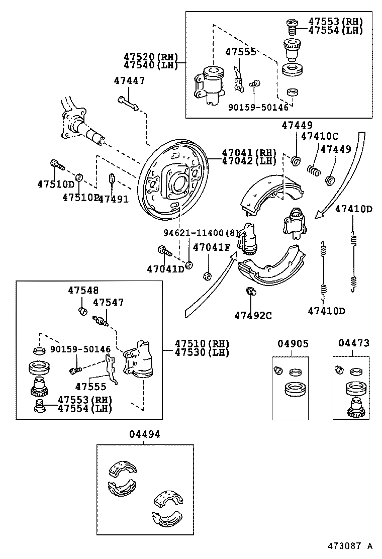  DYNA |  FRONT DRUM BRAKE WHEEL CYLINDER BACKING PLATE