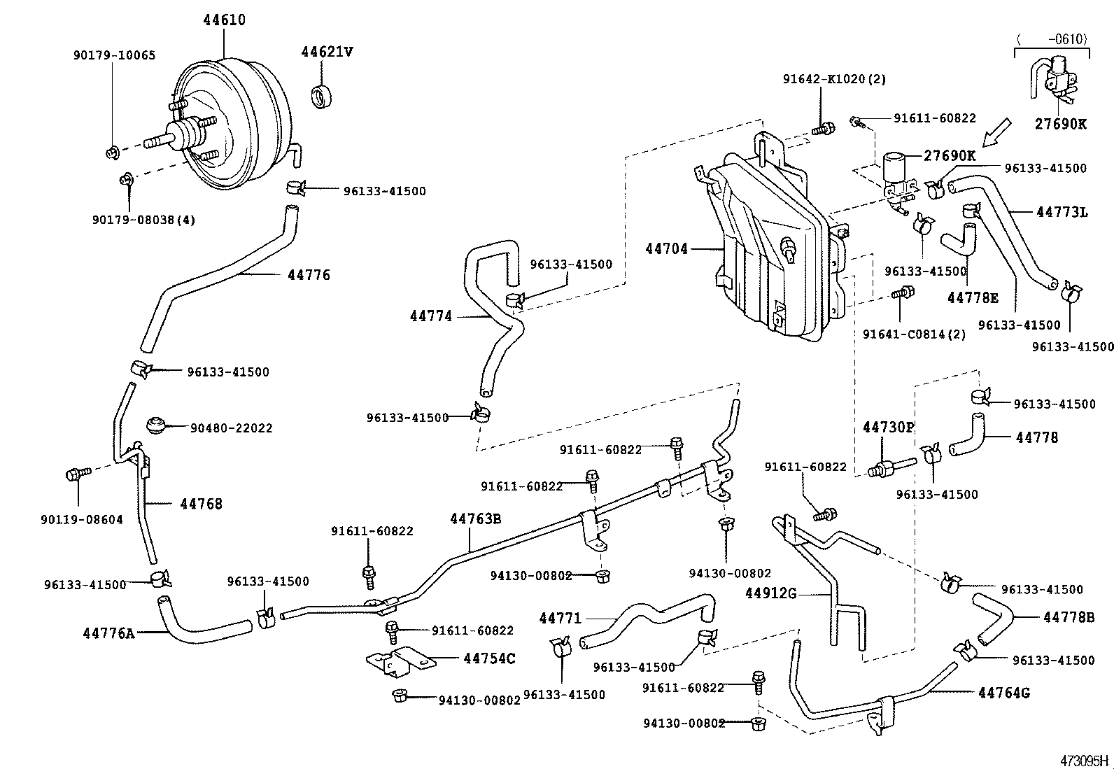  DYNA |  BRAKE BOOSTER VACUUM TUBE