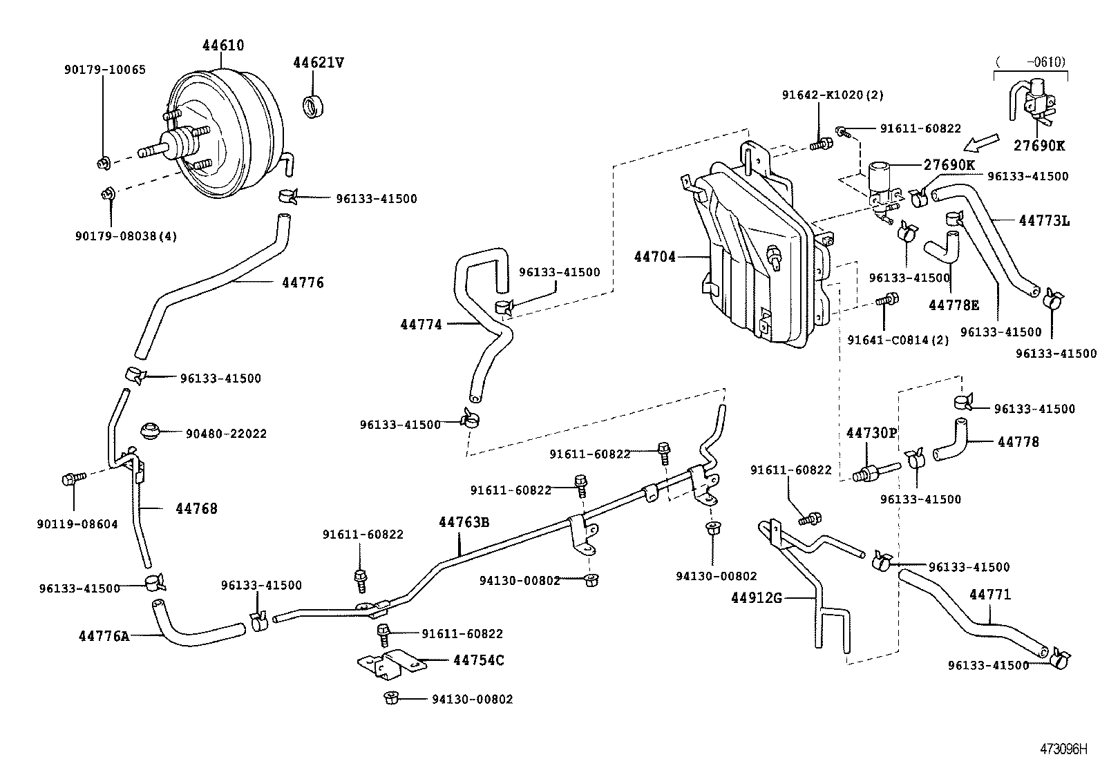  DYNA |  BRAKE BOOSTER VACUUM TUBE