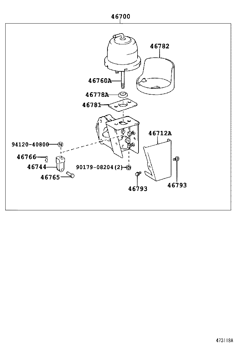  DYNA |  EXHAUST BRAKE ASSEMBLY VACUUM CYLINDER