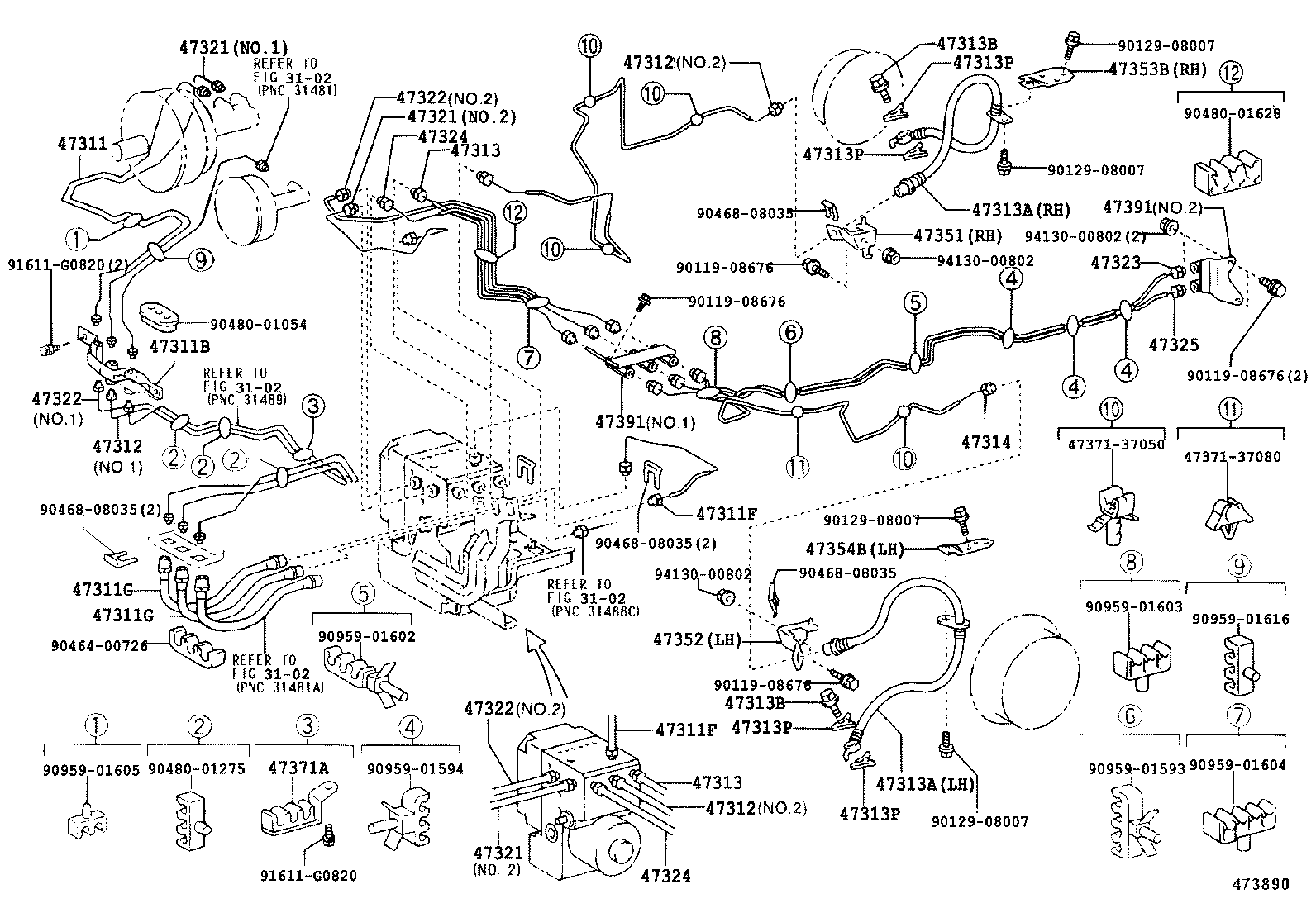  DYNA |  BRAKE TUBE CLAMP