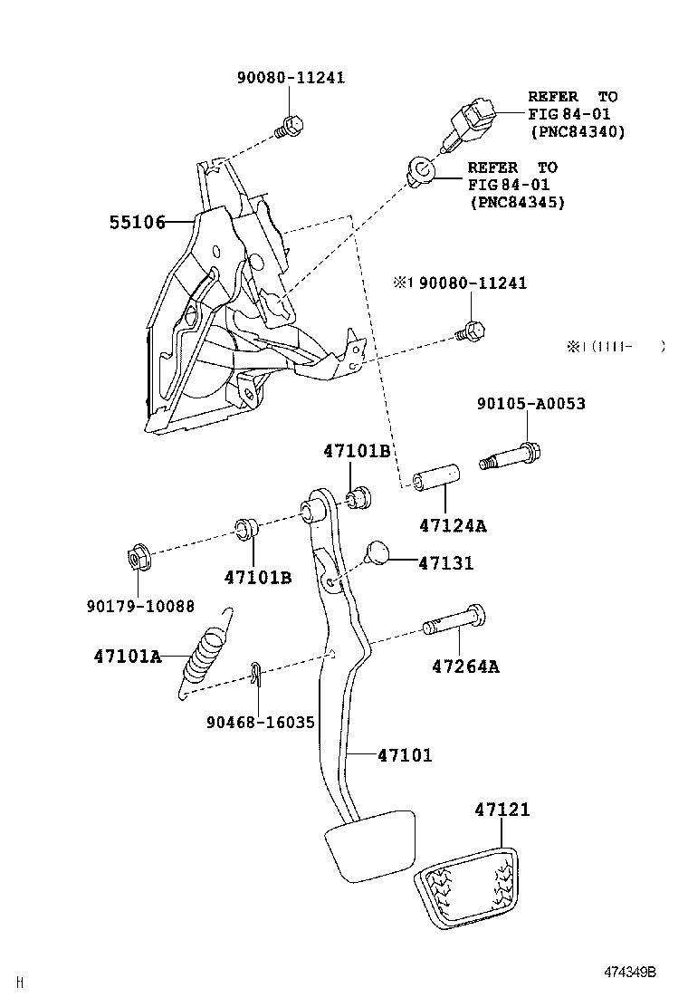  AVALON |  BRAKE PEDAL BRACKET