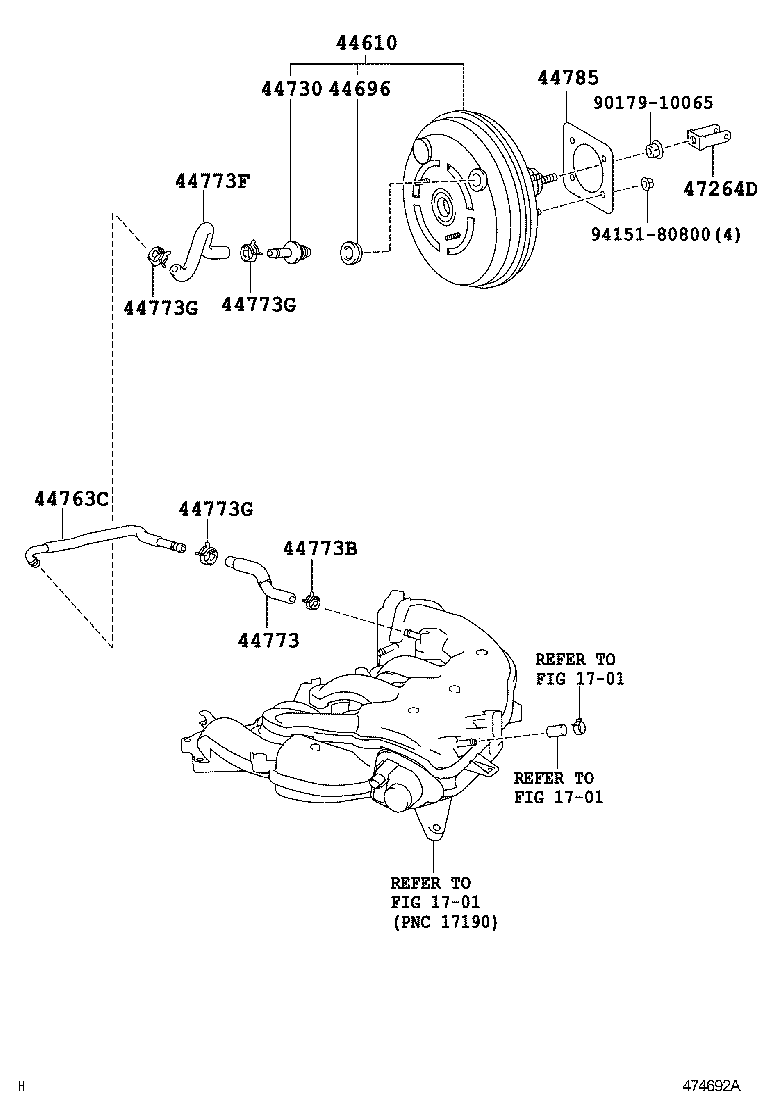  IS250 350 2 D |  BRAKE BOOSTER VACUUM TUBE