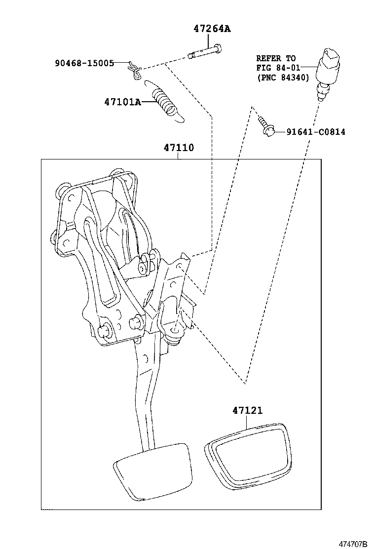  IS250 350 2 D |  BRAKE PEDAL BRACKET