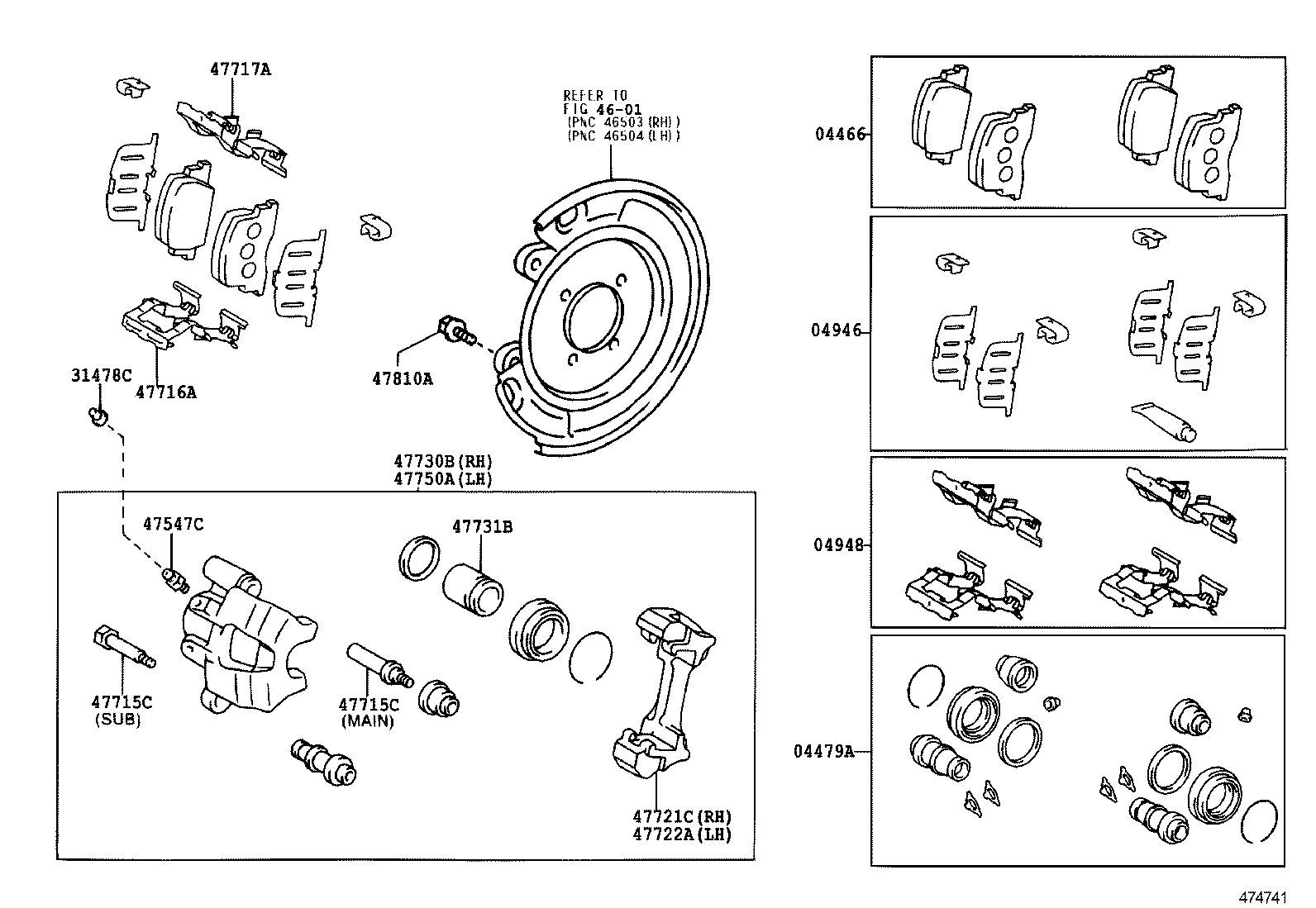  WISH |  REAR DISC BRAKE CALIPER DUST COVER