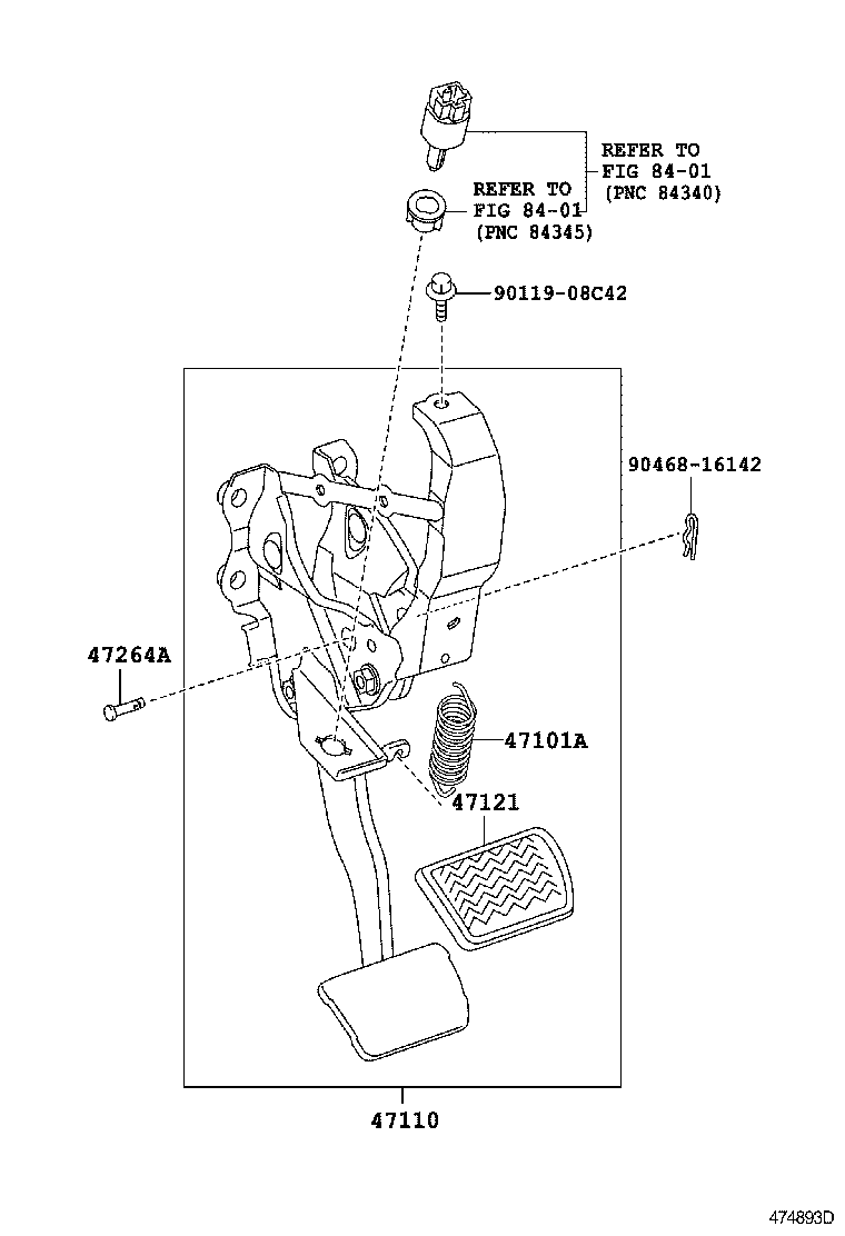  RAV4 |  BRAKE PEDAL BRACKET