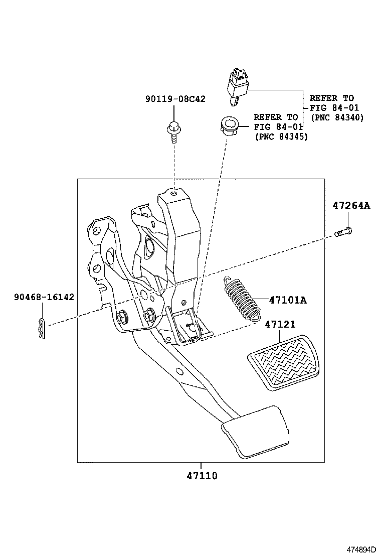  RAV4 |  BRAKE PEDAL BRACKET