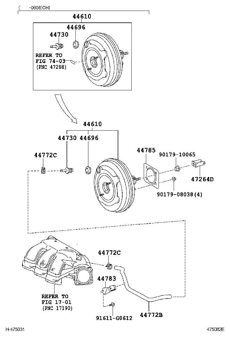  ES240 350 |  BRAKE BOOSTER VACUUM TUBE