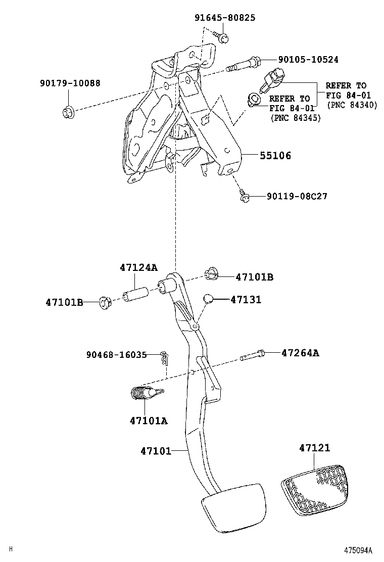  ES240 350 |  BRAKE PEDAL BRACKET