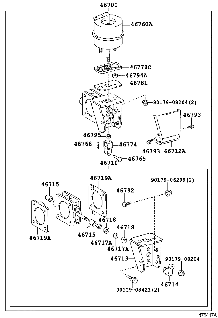  DYNA |  EXHAUST BRAKE ASSEMBLY VACUUM CYLINDER