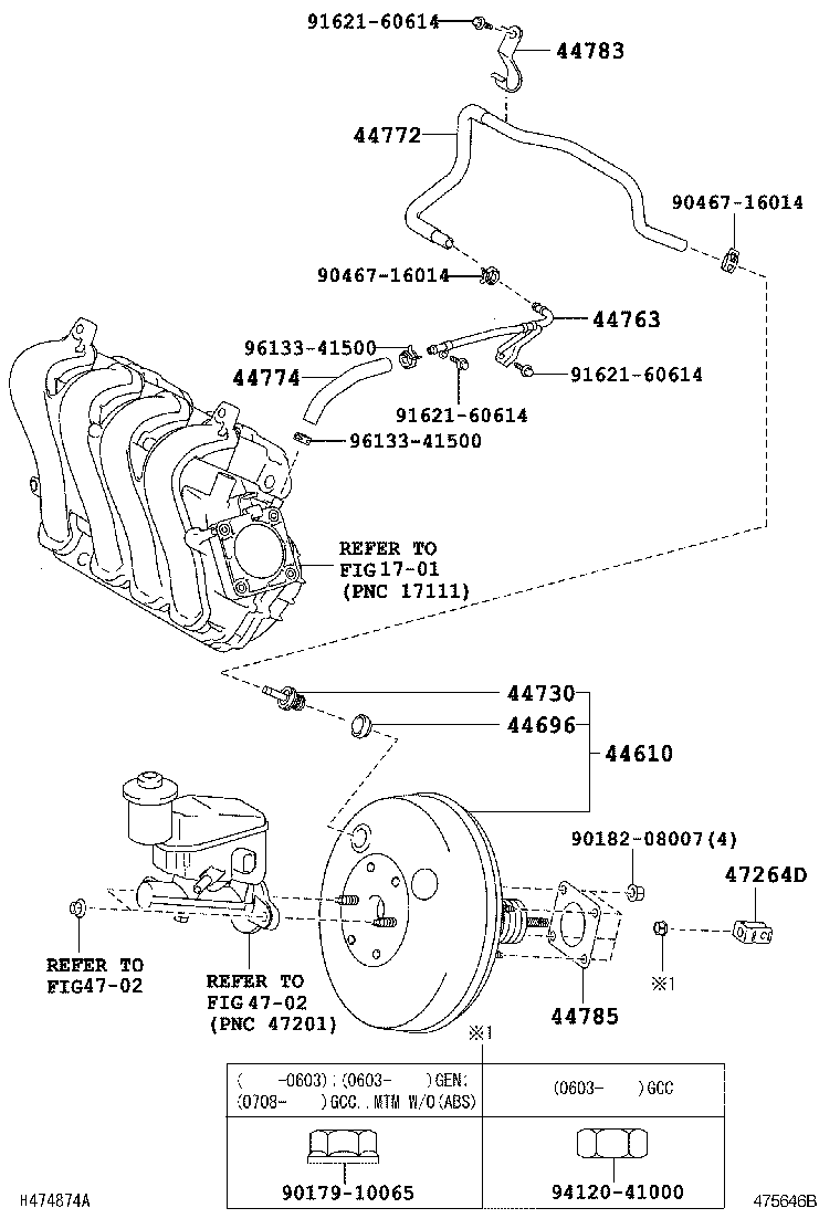  YARIS |  BRAKE BOOSTER VACUUM TUBE