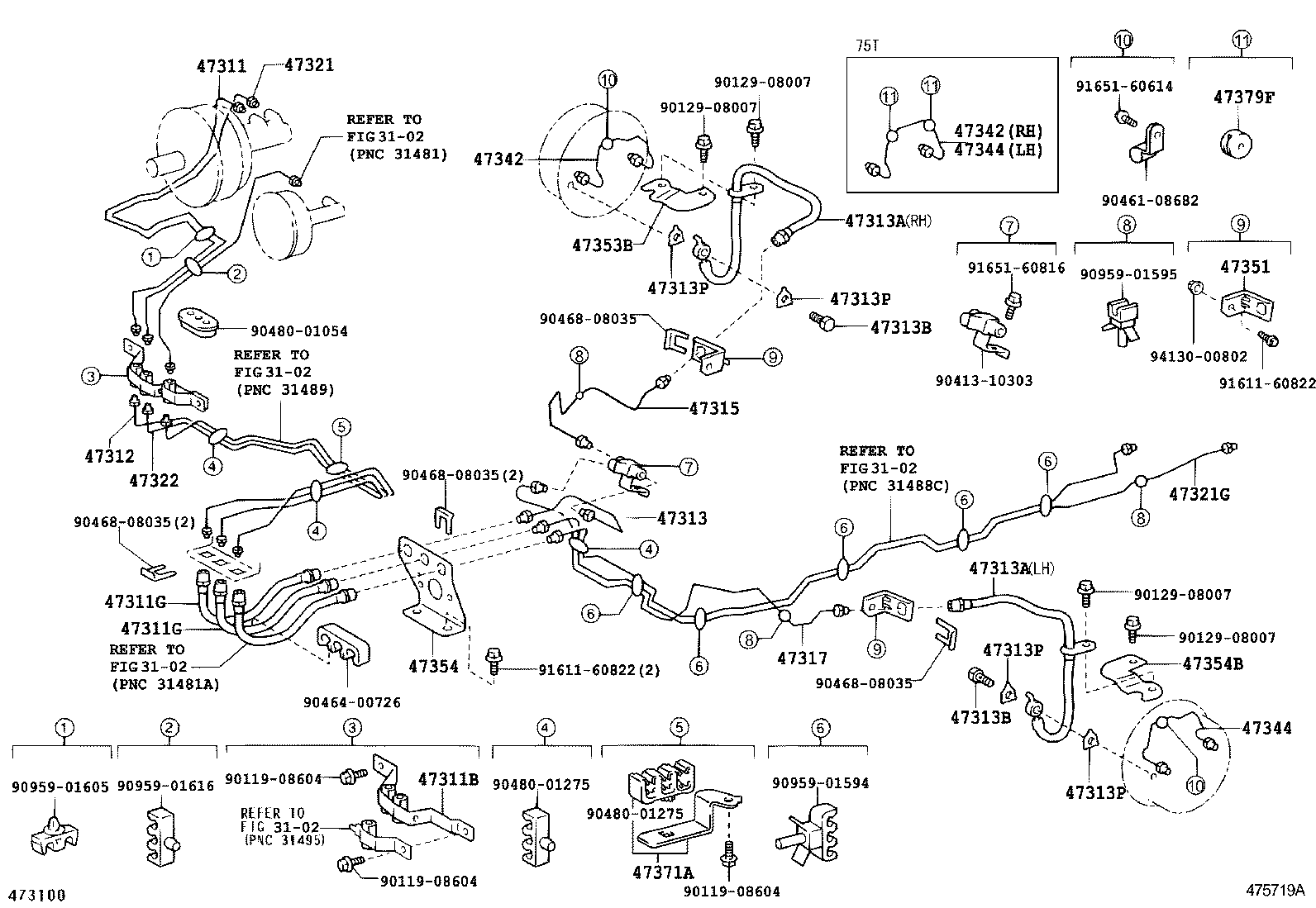  DYNA |  BRAKE TUBE CLAMP
