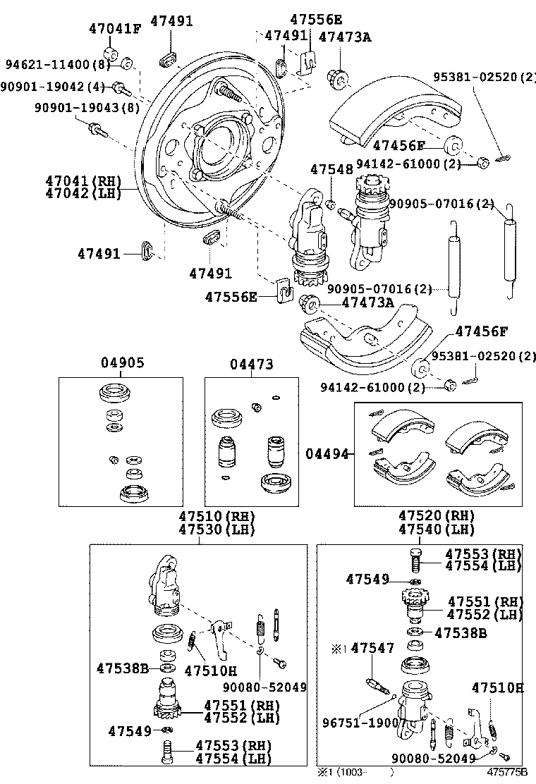  DYNA |  FRONT DRUM BRAKE WHEEL CYLINDER BACKING PLATE