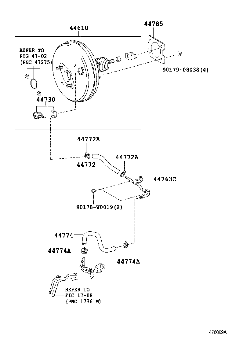 AURIS UKP | BRAKE BOOSTER VACUUM TUBE