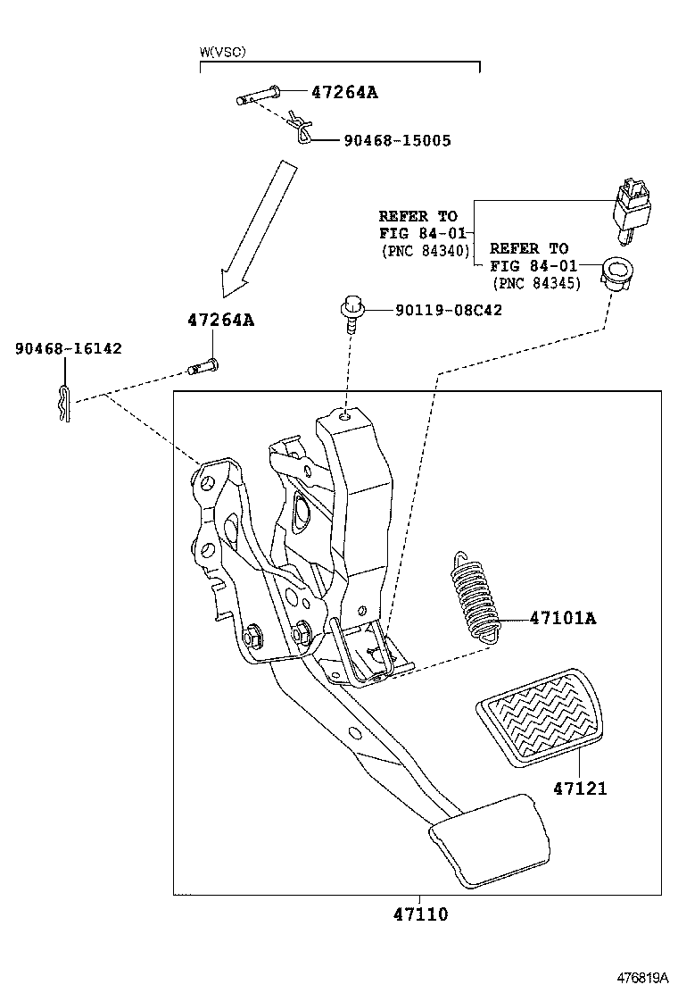  RAV4 CHINA |  BRAKE PEDAL BRACKET