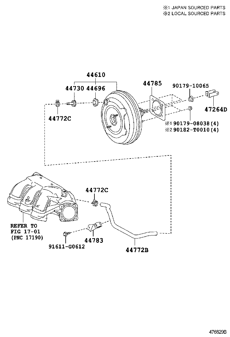  CAMRY HYBRID ASIA |  BRAKE BOOSTER VACUUM TUBE