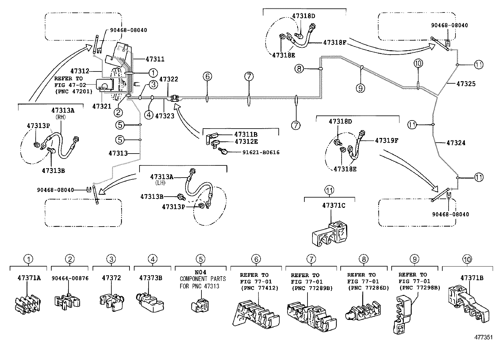  CROWN |  BRAKE TUBE CLAMP