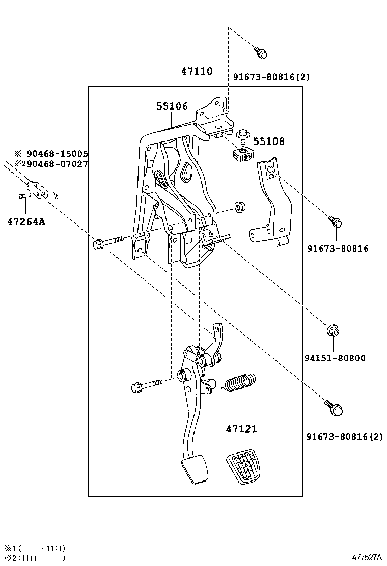  HIACE |  BRAKE PEDAL BRACKET