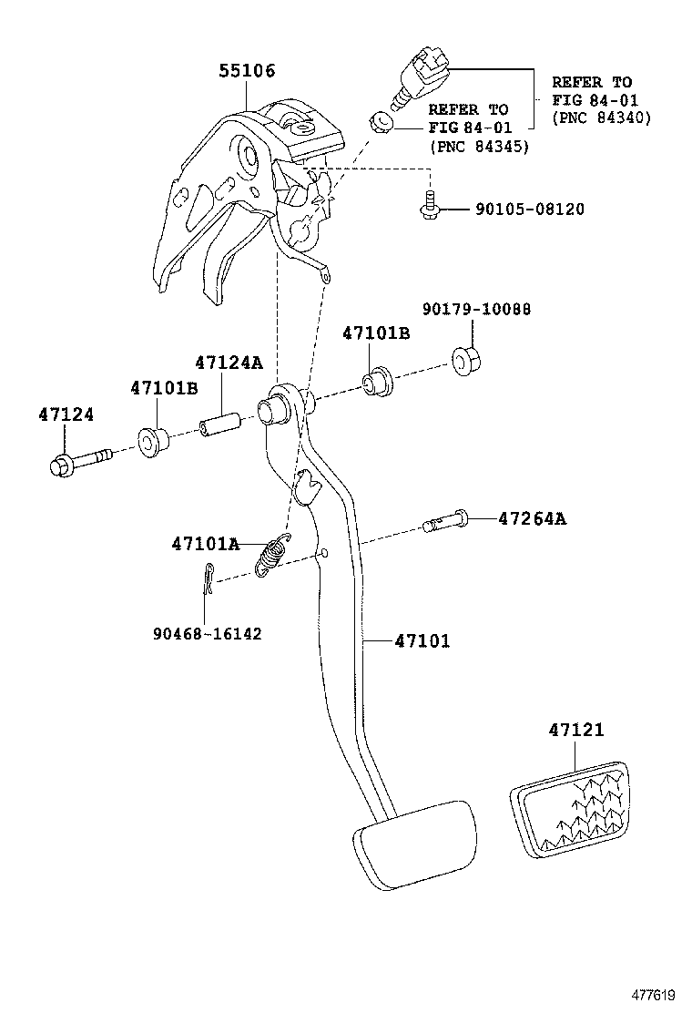  YARIS |  BRAKE PEDAL BRACKET