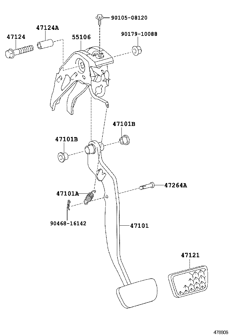 VIOS CHINA |  BRAKE PEDAL BRACKET