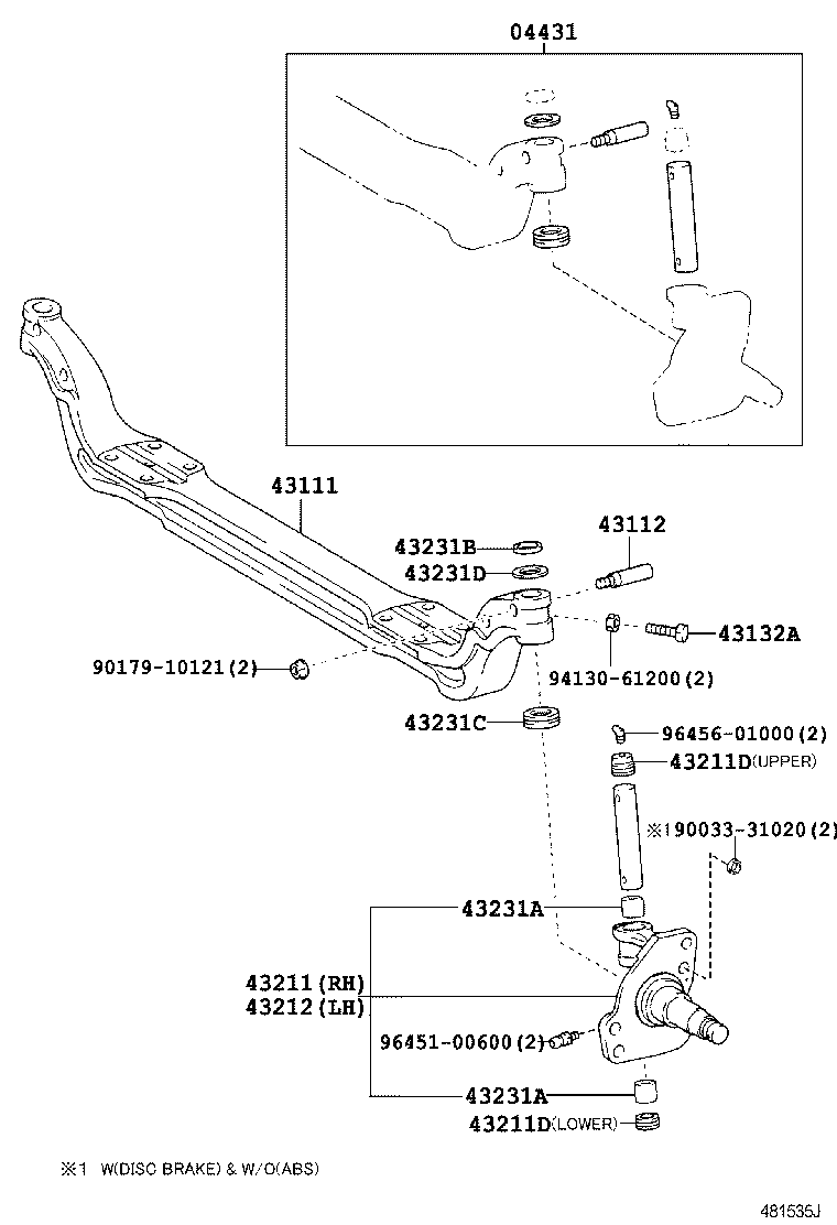  DYNA |  FRONT AXLE ARM STEERING KNUCKLE
