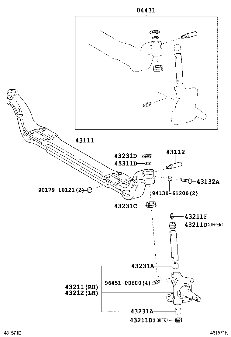  DYNA |  FRONT AXLE ARM STEERING KNUCKLE
