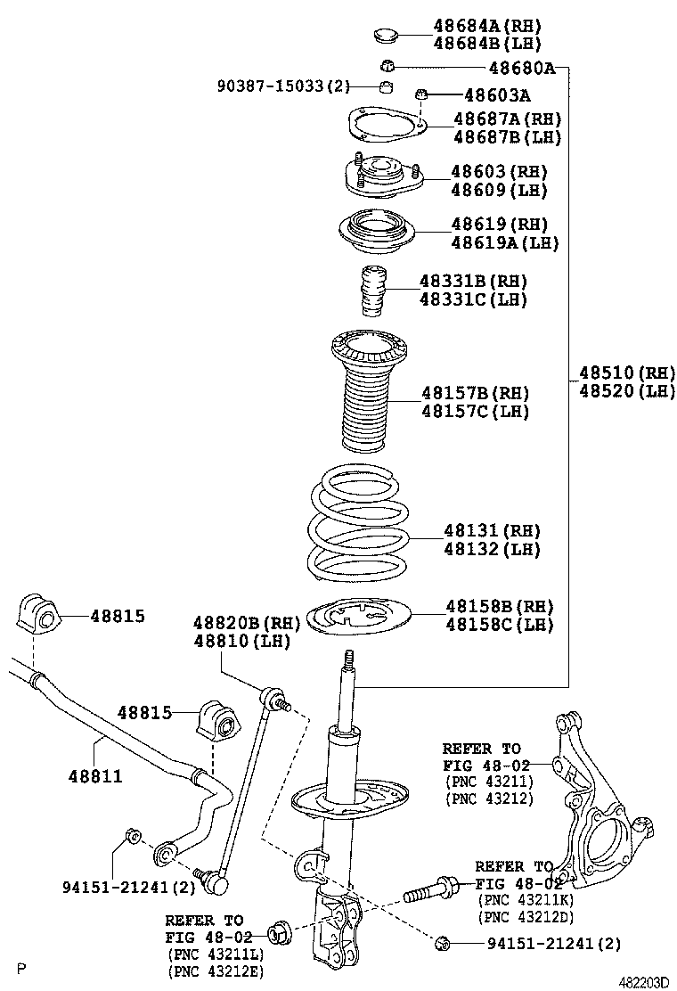RAV4 | FRONT SPRING SHOCK ABSORBER